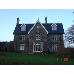 New natural slate roof The Old rectory Ashwick Nr 